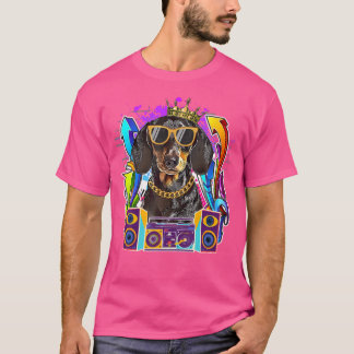 Dachshund Hip hop 90S Rap Music T Shirt