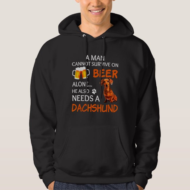 Dachshund Hoodie (Framsida)