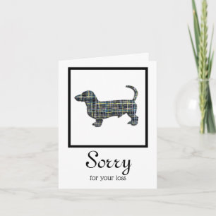 Dachshund Hound Hund Pet Sympathy Card Kort