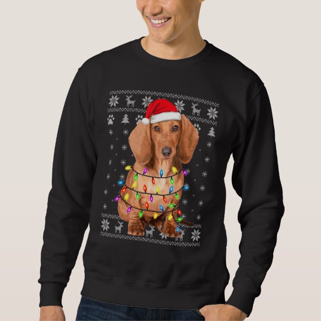 Dachshund Hund 2 Lång Ärmad Tröja (Framsida)
