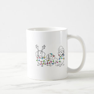 Dachshund Hund Älskar Jul Belysning Xmas Doxie Mam Kaffemugg