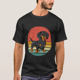Dachshund Hund älskare Vintage Retro Weiner Hund G T Shirt