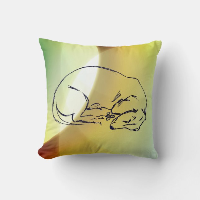 Dachshund Hund Art Cushion Kudde (Framsida)