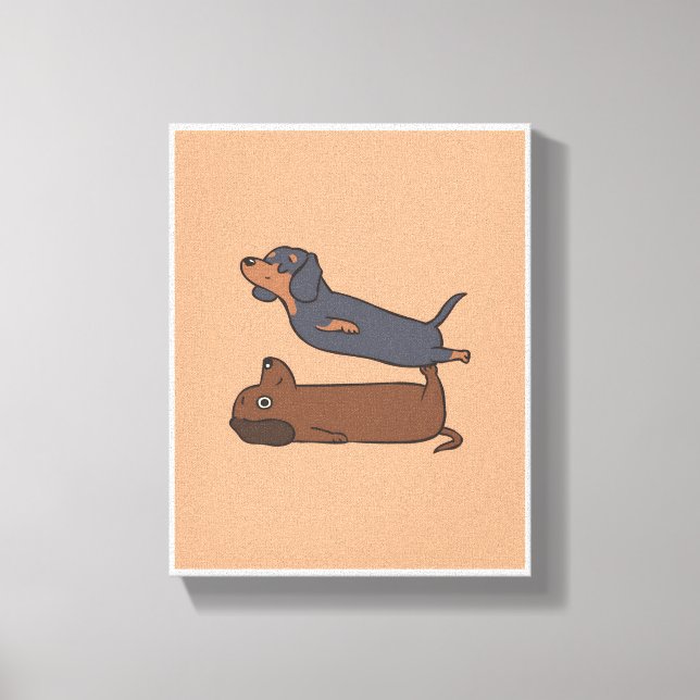 Dachshund hund art | Cute Hund Canvastryck (Framsida)