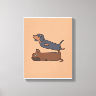 Dachshund Hund Art Hemdekret Canvastryck