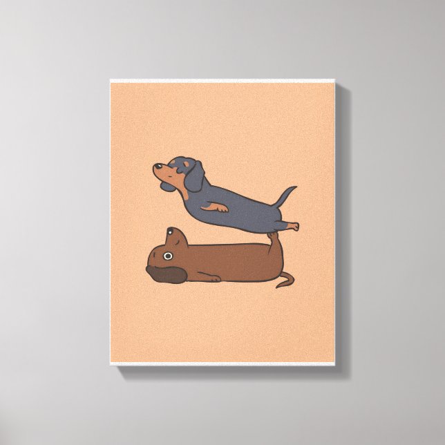 Dachshund Hund Art | Hemdekret Canvastryck (Framsida)