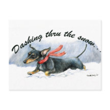 Dachshund Hund Art-vykort