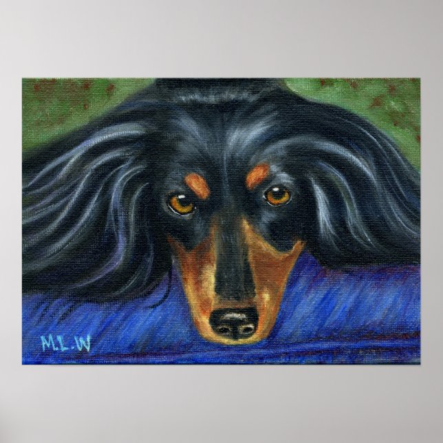 Dachshund Hund aveln Art - Hallie Poster (Framsidan)