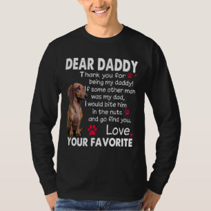 Dachshund Hund Bäste pappa Funny Dachshund Pappa Q T Shirt