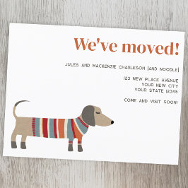 Dachshund Hund Byte av Adress-meddelande Meddelande Vykort
