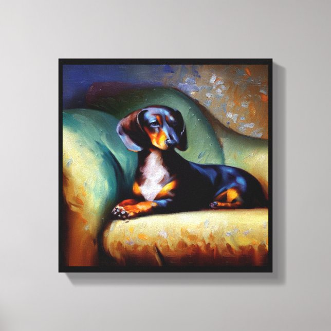 Dachshund Hund Canvastryck (Framsida)