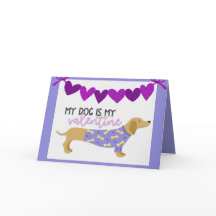 Dachshund Hund Cute Funny Lila Anpassningsbar Text