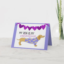 Dachshund Hund Cute Funny Lila Anpassningsbar Text Helgkort