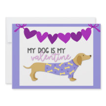 Dachshund Hund Cute Funny Lila Anpassningsbar Text