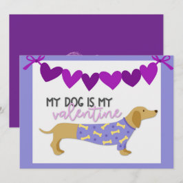 Dachshund Hund Cute Funny Lila Anpassningsbar Text Julkort