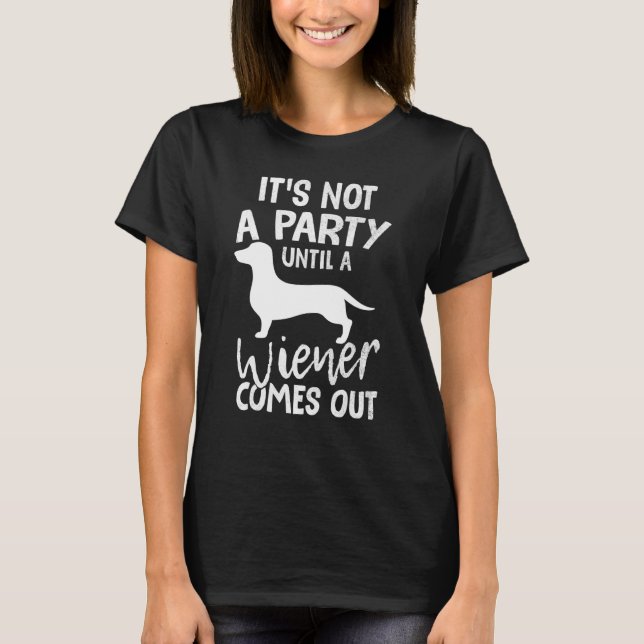 Dachshund Hund Daschund Weiner Hund T Shirt (Framsida)
