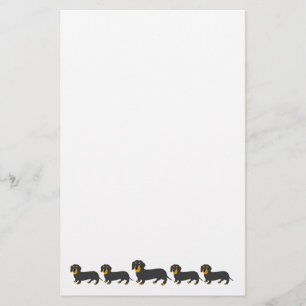 Dachshund Hund Design Brevpapper