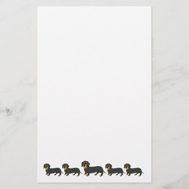 Dachshund Hund Design Brevpapper (Framsida)