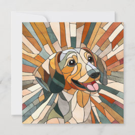 Dachshund-hund - Doxifärgad mosaik