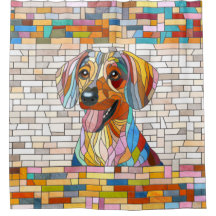 Dachshund-hund - Doxifärgad mosaik