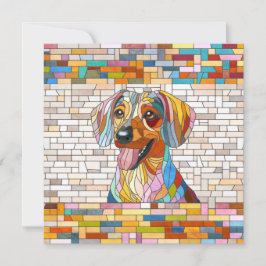 Dachshund-hund - Doxifärgad mosaik