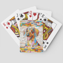 Dachshund-hund - Doxifärgad mosaik