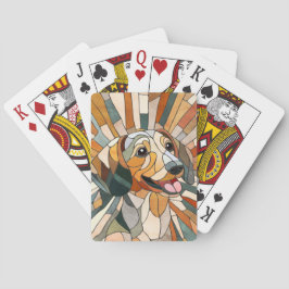 Dachshund-hund - Doxifärgad mosaik Casinokort