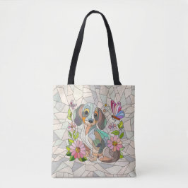Dachshund-hund - Doxifärgad mosaik Tygkasse
