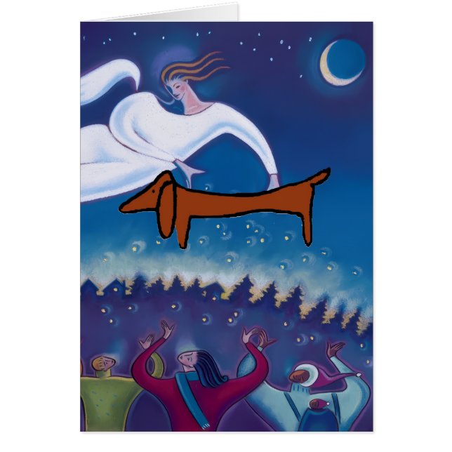 Dachshund Hund, En Gåva Från Himlen Hälsningskort (Framsidan)