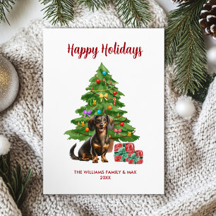 Dachshund Hund Family jul Julkort