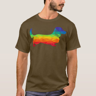 Dachshund Hund Gay pride Lgbt Rainbow Flagga Funny T Shirt