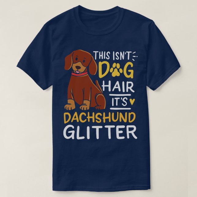 Dachshund Hund Hair T Shirt (Design framsida)