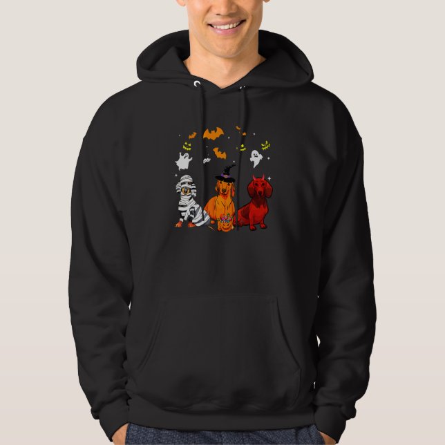 Dachshund Hund Hoodie (Framsida)