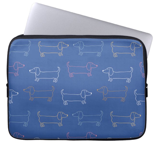 Dachshund Hund, Hund älskare, Pet, Hund Gift Mönst Laptop Fodral (Framsidan)