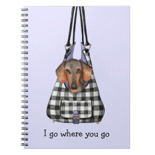 Dachshund Hund i Bag Anteckningsbok