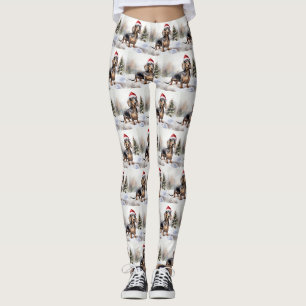 Dachshund Hund i Snö-jul Leggings