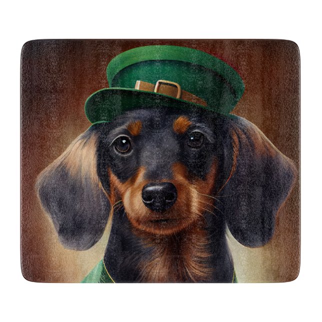 Dachshund Hund i St. Patrick Dress (Framsidan)