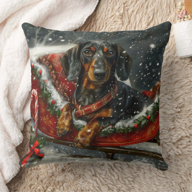 Dachshund Hund jul Kudde (Filt)