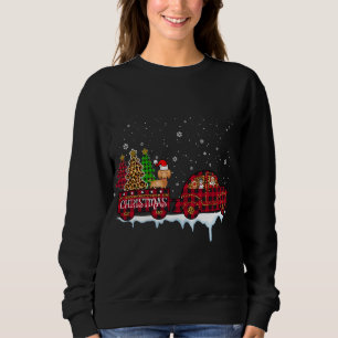 Dachshund Hund jul Red Play Lastbil Santa Julafton T Shirt
