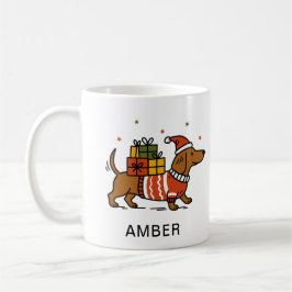 Dachshund Hund Jul Tröja Husdjurs Ägare Kaffemugg