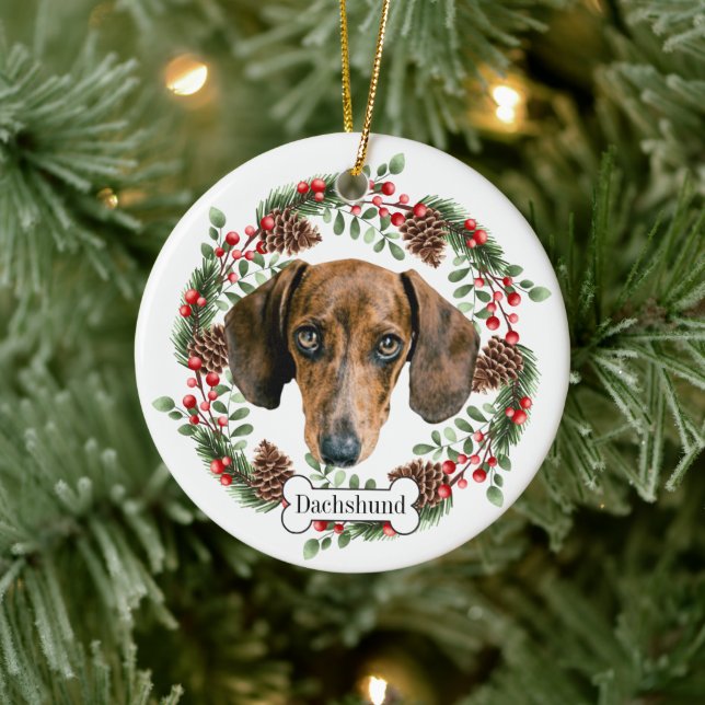 Dachshund hund julgransprydnad keramik (Träd)