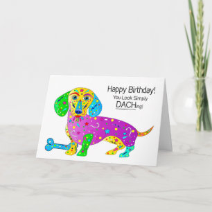 Dachshund Hund Kaleidoscope-samling Kort