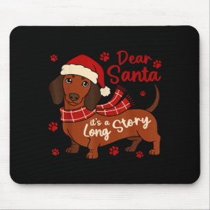 Dachshund Hund Kära Tomte Det Är En Lång Historia Musmatta