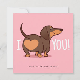 Dachshund Hund Kärlek Anpassad Kort