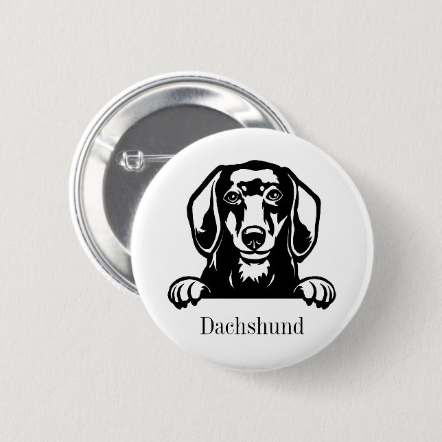 dachshund hund knapp (Framsida & baksida)