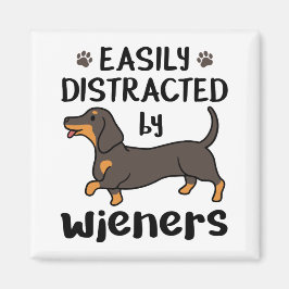 Dachshund Hund lätt uppdelat av Wieners Magnet