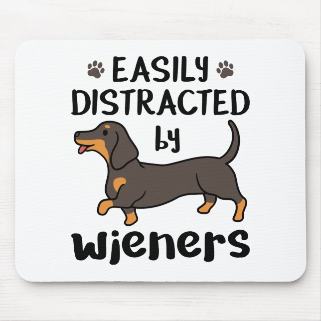 Dachshund Hund lätt uppdelat av Wieners Musmatta (Framsidan)