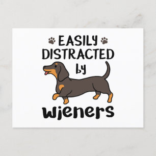 Dachshund Hund lätt uppdelat av Wieners Vykort