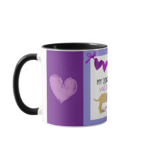 Dachshund Hund Lila Heart Funny Anpassningsbar Tex