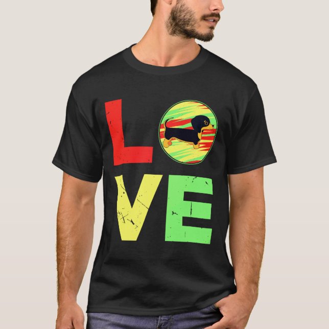 Dachshund Hund Mamma Dachshund T Shirt (Framsida)